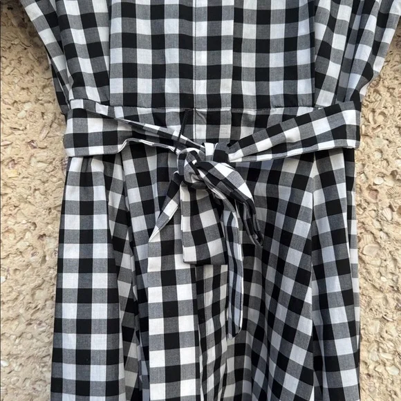 Calvin Klein Modern 1950’s Gingham Shirt Dress - Picture 7 of 11
